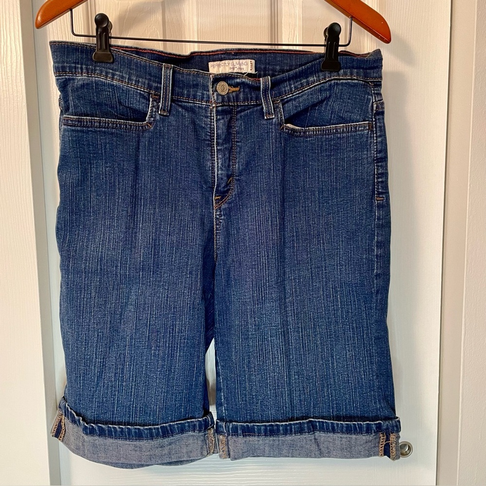 Levi's Perfectly Slimming Cuffed Stretch Jean Shorts 12